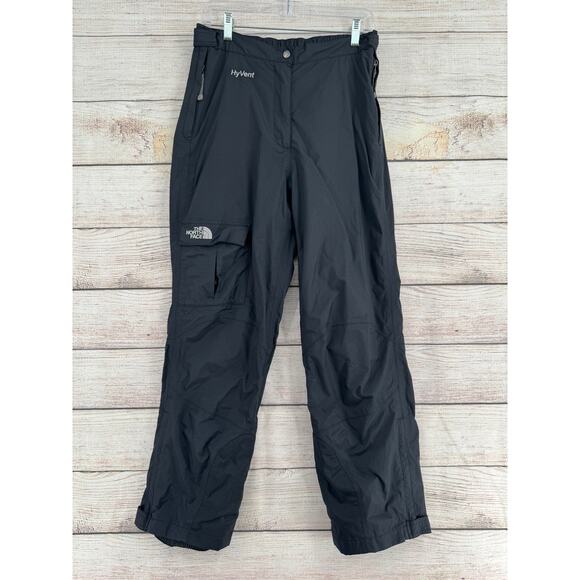 The North Face Hyvent Snowboard Ski Pants Womens Medium Black Adjustable Waist - Picture 1 of 16
